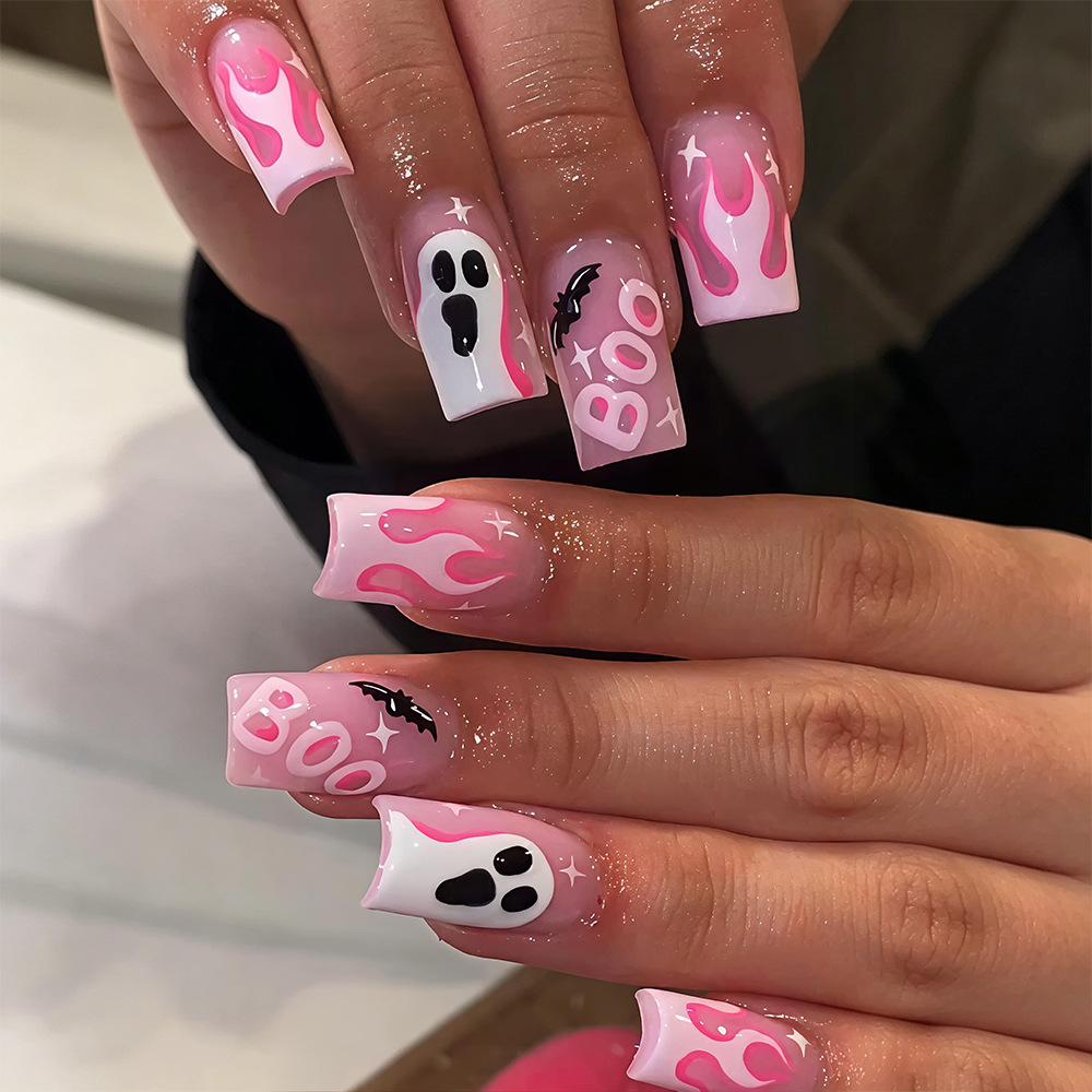 24Pcs Halloween Press On Nails - Nail Art Y2K ulasan dan harga