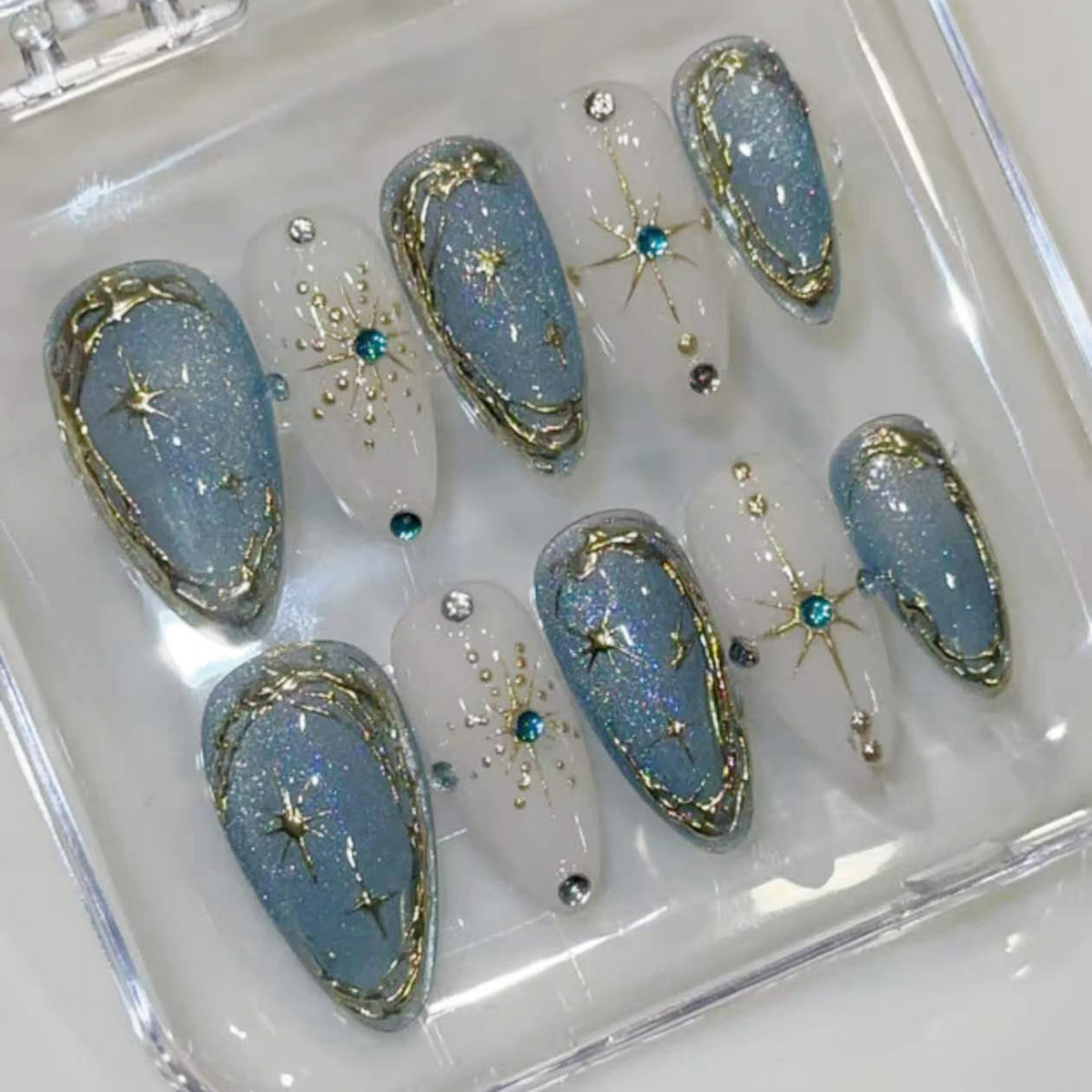 24pcs Gilded Starlight Stick o - Nail Art Y2K ulasan dan harga