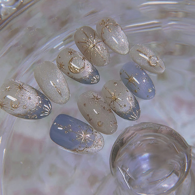 24pcs Gilded Starlight Stick o - Nail Art Y2K ulasan dan harga