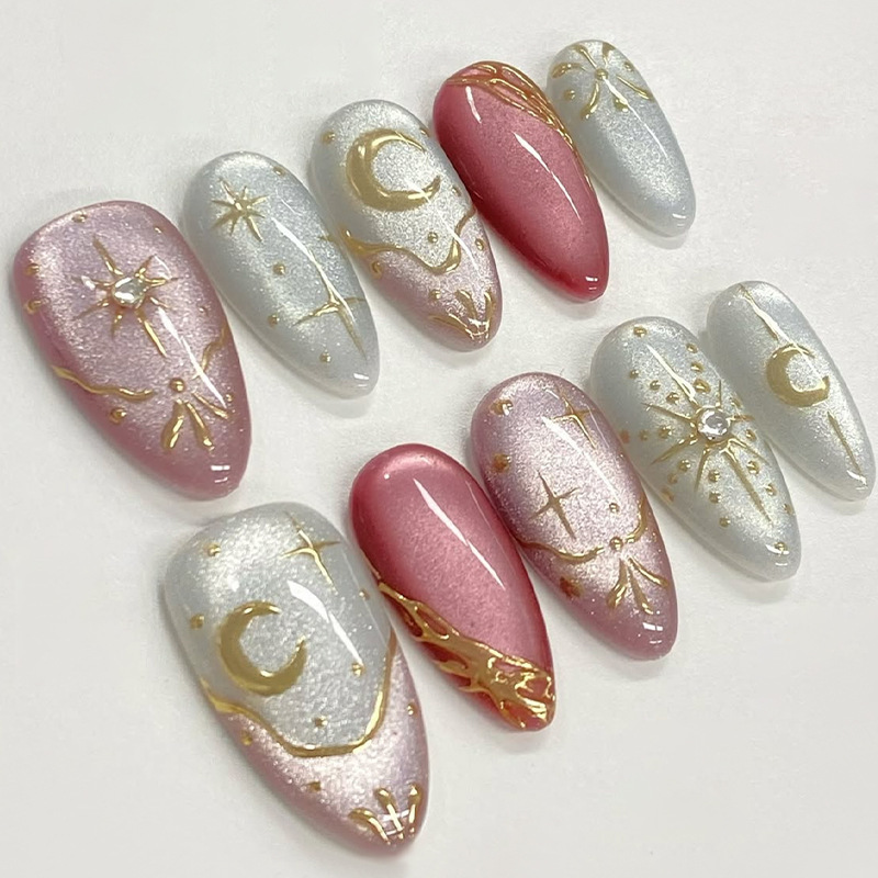 24pcs Gilded Starlight Stick o - Nail Art Y2K ulasan dan harga