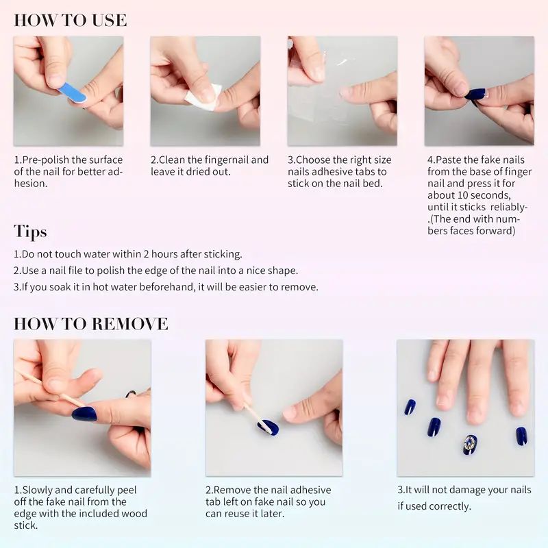 10 PCS Luxury Handmade Press o - Nail Adhesive Tab ulasan dan harga