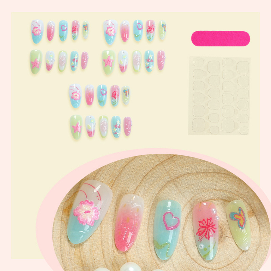 30-Piece Set of Summer Ocean-T - Nail Adhesive Tab ulasan dan harga