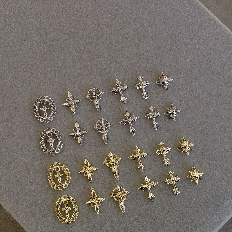 20 PCS Vintage Royal Cross Sta - Nail Art Queen ulasan dan harga