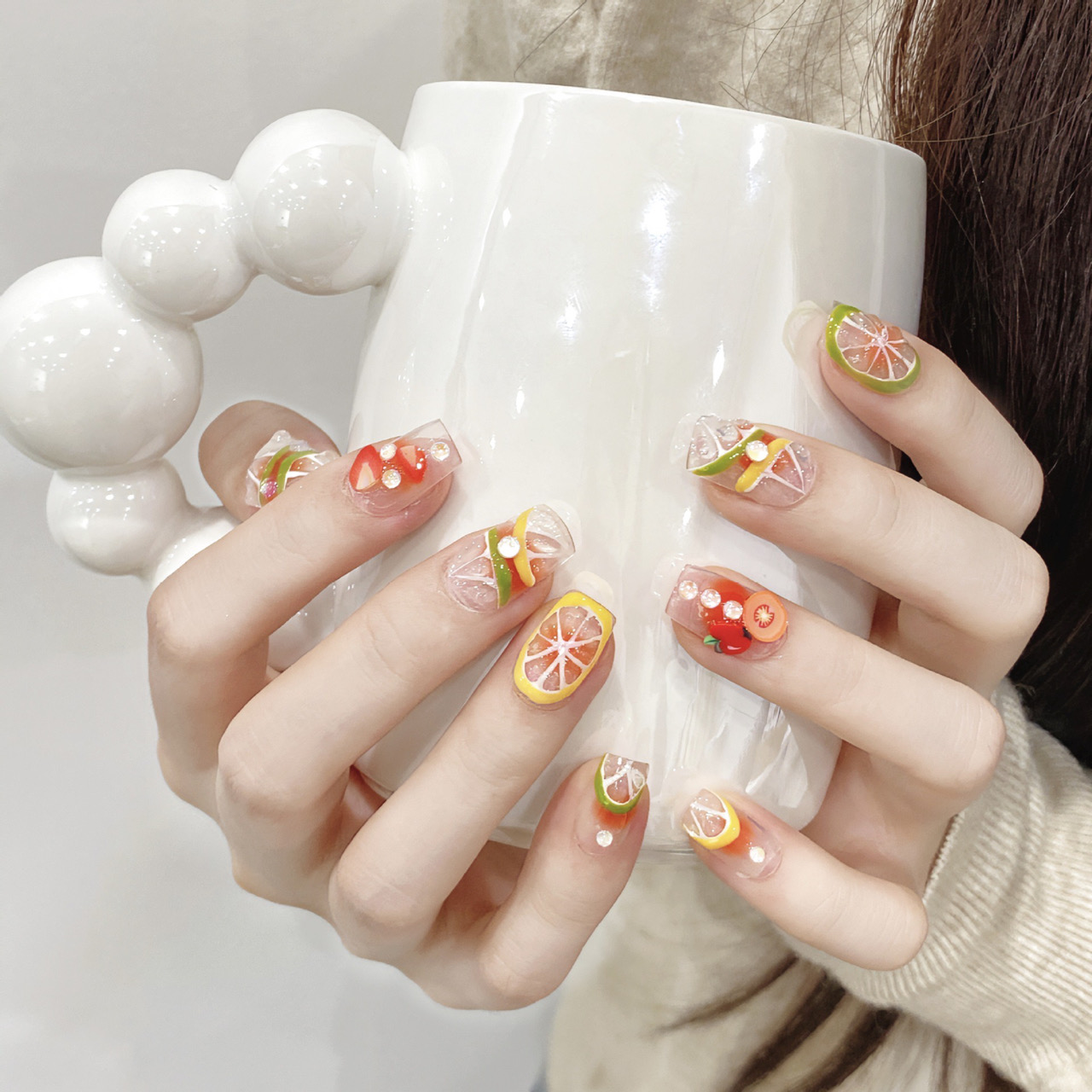 10 Pcs Luxury Handmade Press o - Nail Adhesive Tab ulasan dan harga