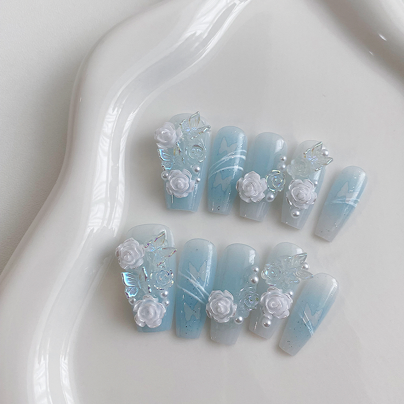 10 Pieces of Handmade Coffin S - Nail Art Y2K ulasan dan harga