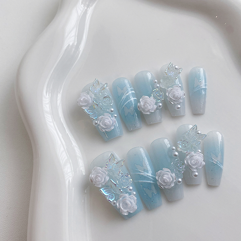 10 Pieces of Handmade Coffin S - Nail Art Y2K ulasan dan harga
