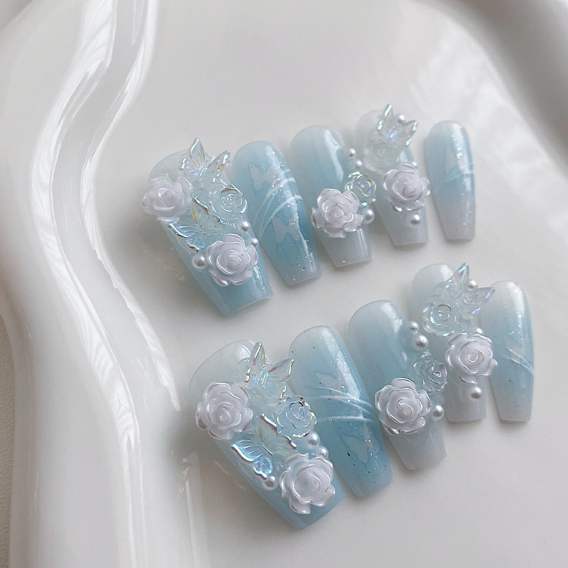 10 Pieces of Handmade Coffin S - Nail Art Y2K ulasan dan harga