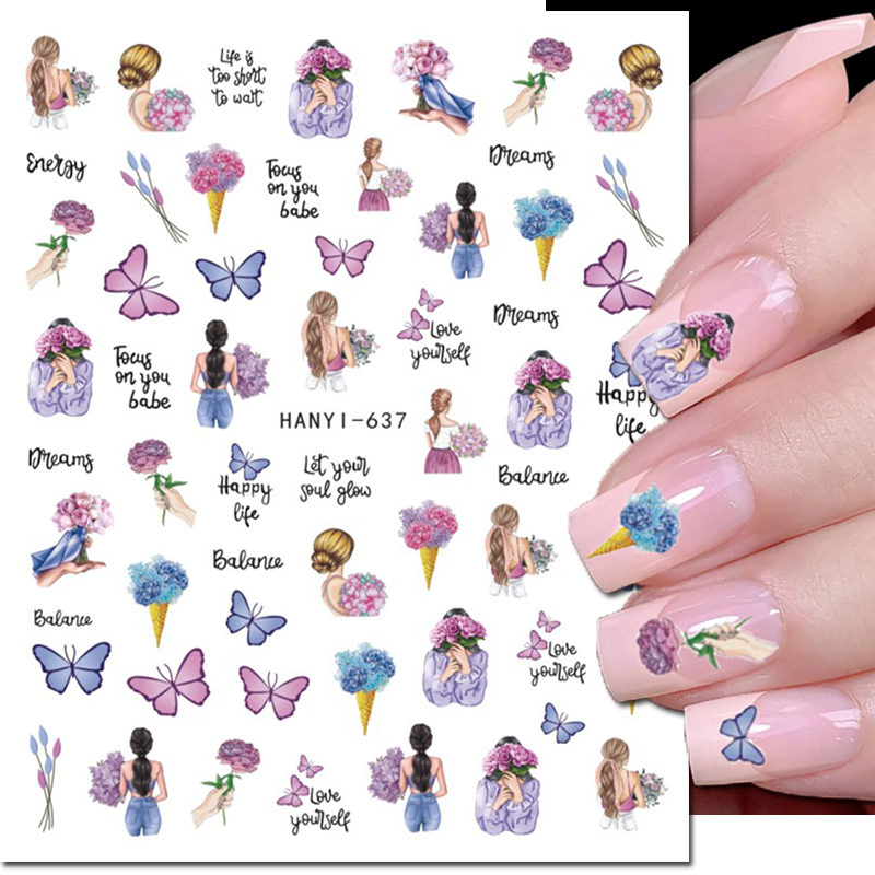 3d Nail Art Decals Valentine G - Nail Art Valentine ulasan dan harga