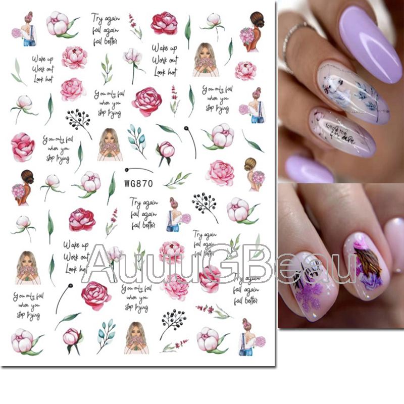 3d Nail Art Decals Valentine G - Nail Art Valentine ulasan dan harga