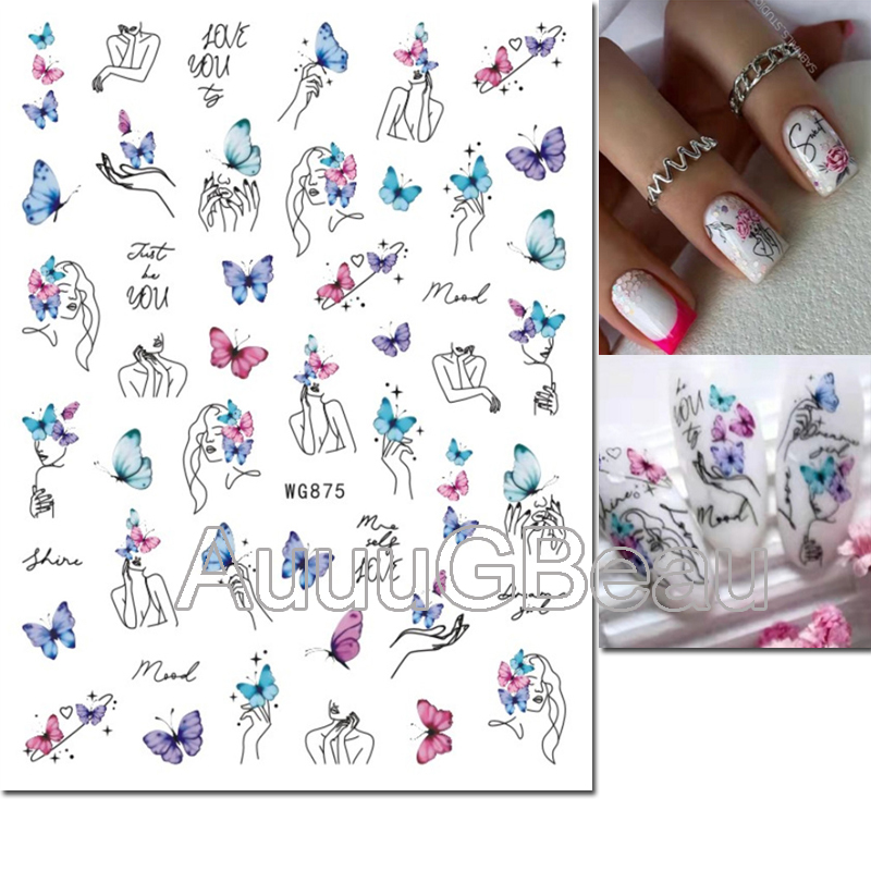 3d Nail Art Decals Valentine G - Nail Art Valentine ulasan dan harga