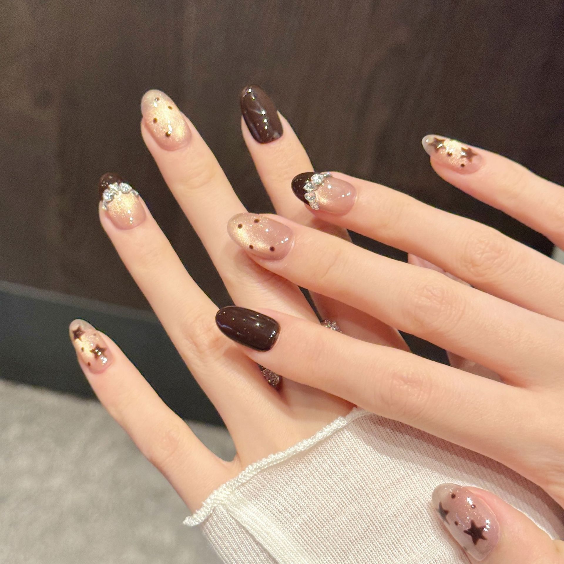 10 PCS Luxury Handmade Press O - Nail Adhesive Tab ulasan dan harga