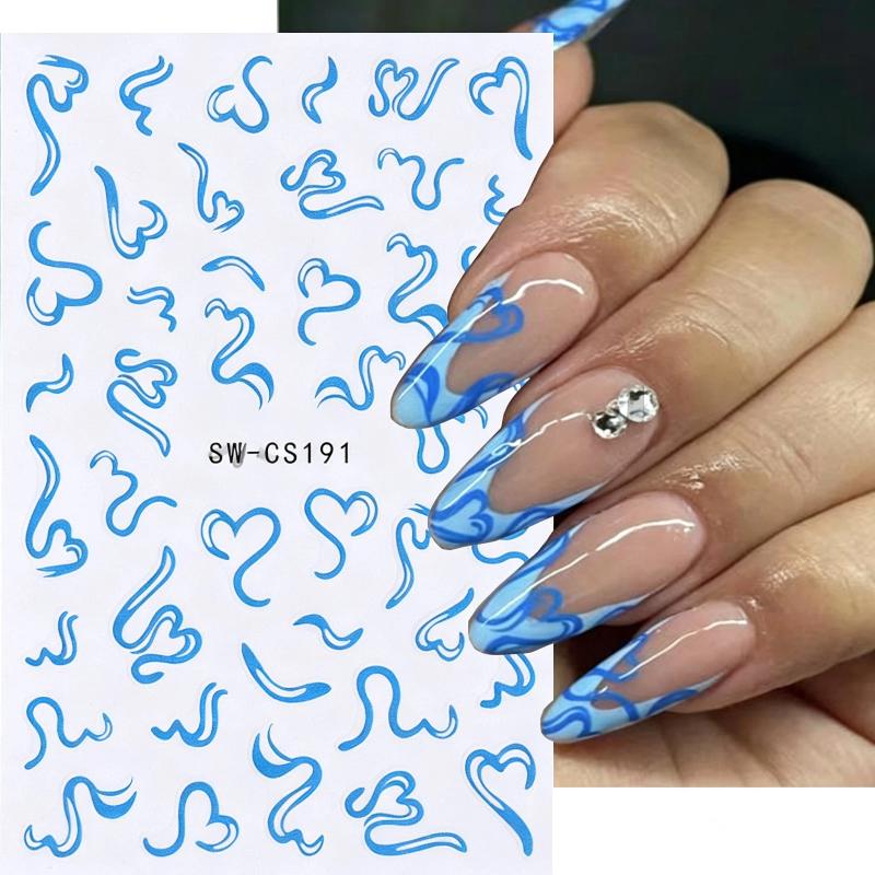 2Sheets Sweet Nail Art Sticker - Nail Art Valentine ulasan dan harga
