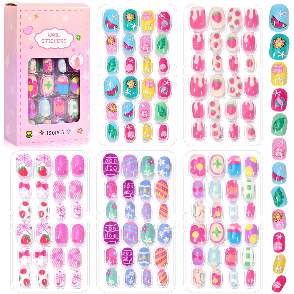 120-Piece 5-Set Candy Kids Pre - Nail Art Y2K ulasan dan harga