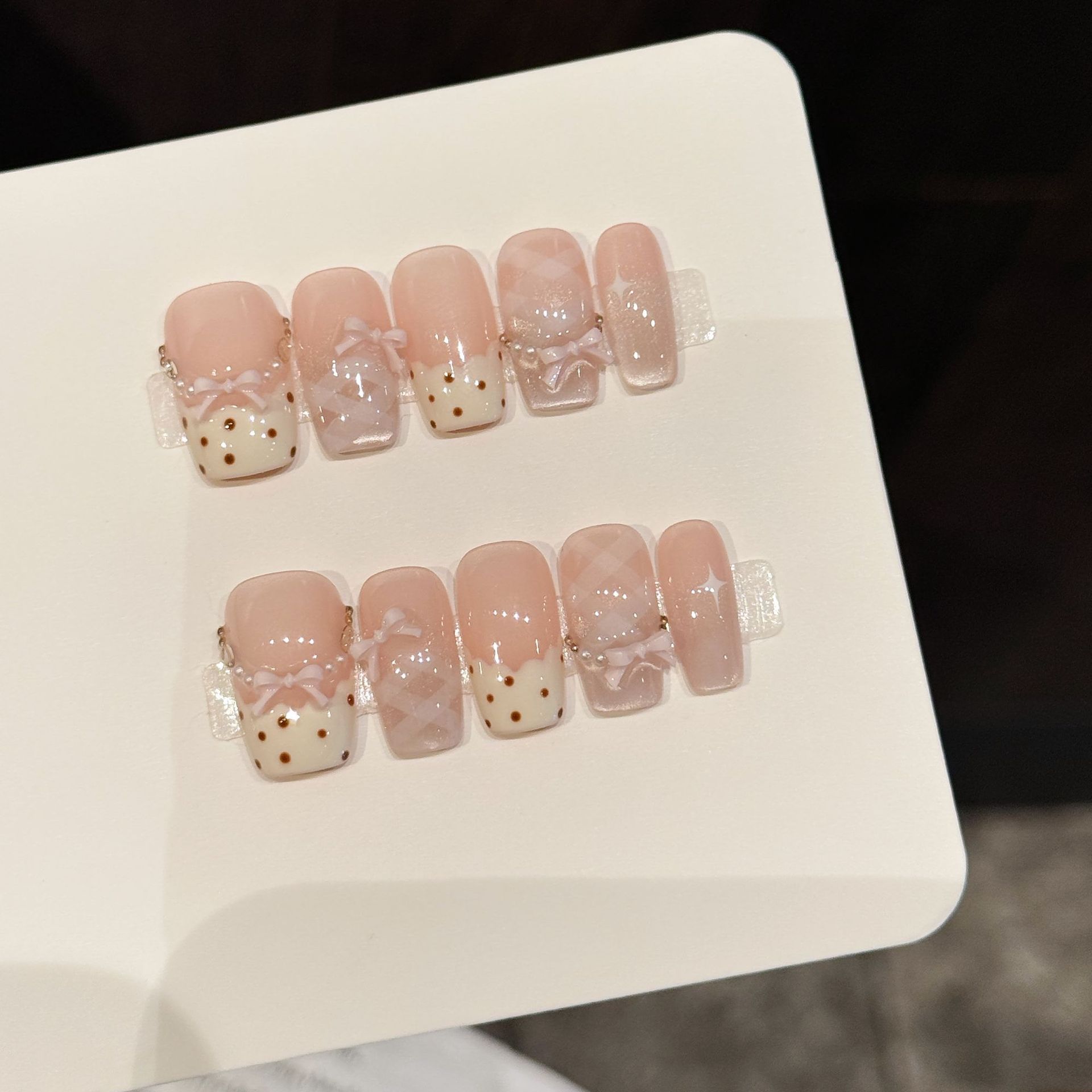 10 PCS Luxury Handmade Press o - Nail Adhesive Tab ulasan dan harga