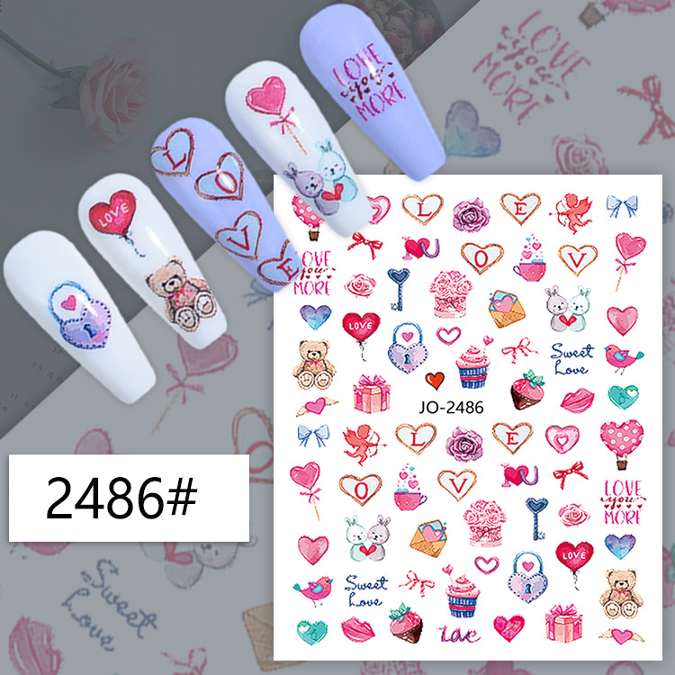 3d Nail Art Decals Geometric L - Nail Art Valentine ulasan dan harga